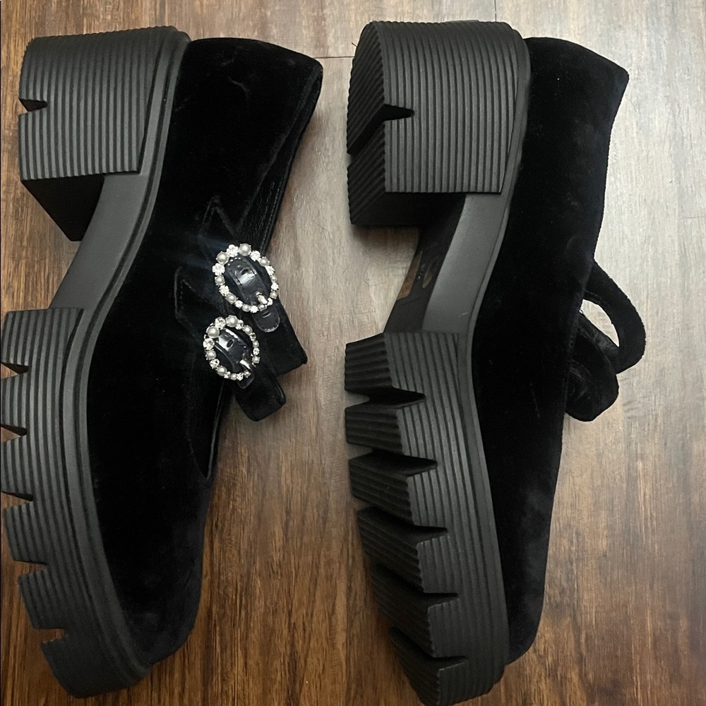 STUART WEITZMAN soho leighton platform mary jane in black 10.5 - Picture 5 of 16